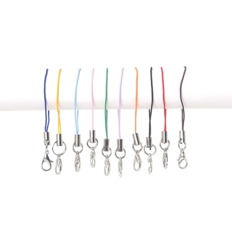 Colorful Mobile Phone Lanyard Handmade DIY Jewelry Lobster Clasp Hanging Rope Toy Doll Strap Universal Accessories