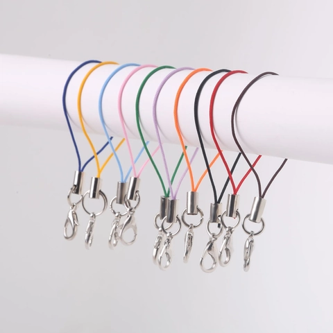 Colorful Mobile Phone Lanyard Handmade DIY Jewelry Lobster Clasp Hanging Rope Toy Doll Strap Universal Accessories