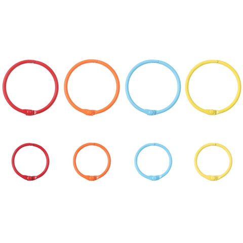 Anelli per Rilegatura in Metallo Colore Macaron Anelli a Fogli Mobili Multicolore per Portachiavi Fai-da-Te Album Fotografico Rilegatura Documenti Forniture per Ufficio