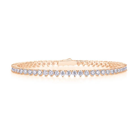 S925 Sterling Silber Moissanit Tennis Armband 18K Weißgold Überzogen Funkelndes Rundschliff Schmuck Für Damen Hochzeit Bankett Geschenk
