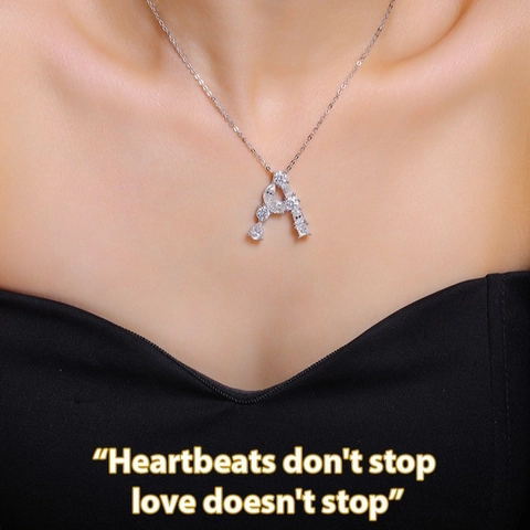 925 Sterlingsilber Moissanit Buchstabe Anhänger Halskette Für Damen D Farbe Rund Gemischter Schliff Schlüsselbeinkette Schmuck Geschenk