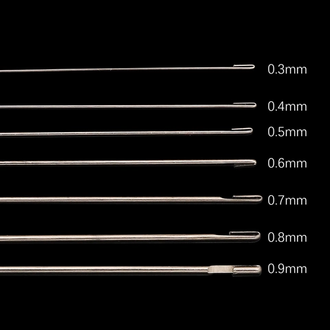 Stainless Steel Beading Needles With Clear Storage Tube Professional DIY Jewelry Making Tools Bead Threading Pins Manual Crafting Accessories