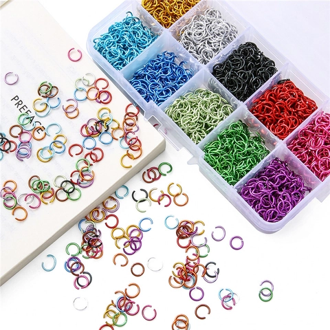 Colorful Aluminum Coated Iron Open Jump Rings Multicolor DIY Jewelry Findings Connectors Handicraft Making Accessories