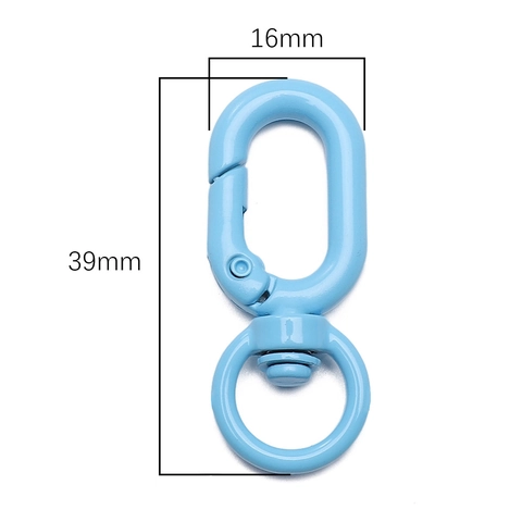 Alloy Swivel Snap Hooks Lobster Clasp Spray Painted Metal Keychain Rings 16x39mm For DIY Keyrings Bag Charms Connectors Accessory