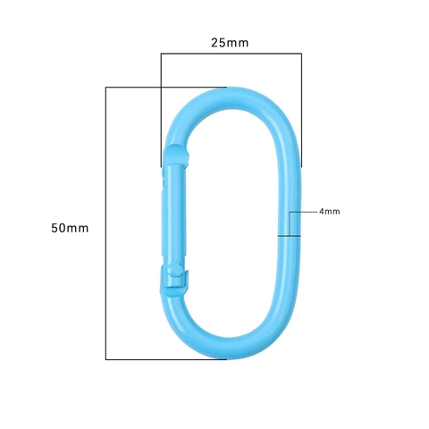 Oval Aluminum Alloy Carabiner Keychain Hook DIY Bag Jewelry Accessories Anodized Spray Paint Spring Buckle Hanging Connector