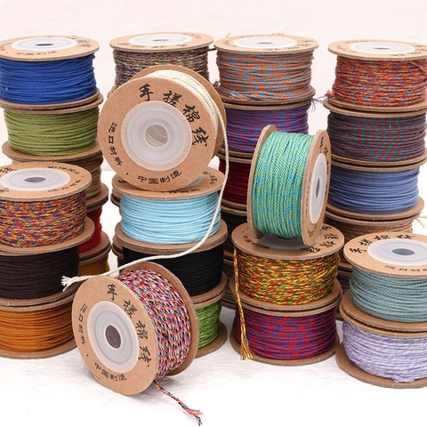 Fil De Coton Tressé À La Main Multicolore Pour La Fabrication De Bijoux DIY Bracelet Collier Accessoires De Bricolage