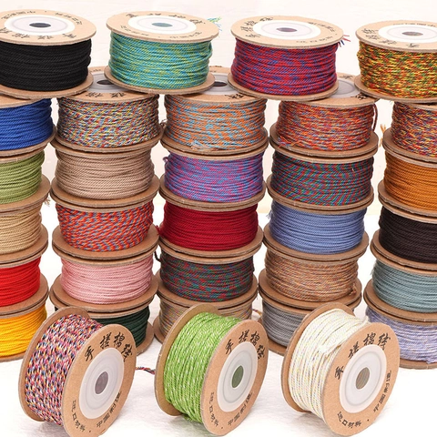 Fil De Coton Tressé À La Main Multicolore Pour La Fabrication De Bijoux DIY Bracelet Collier Accessoires De Bricolage