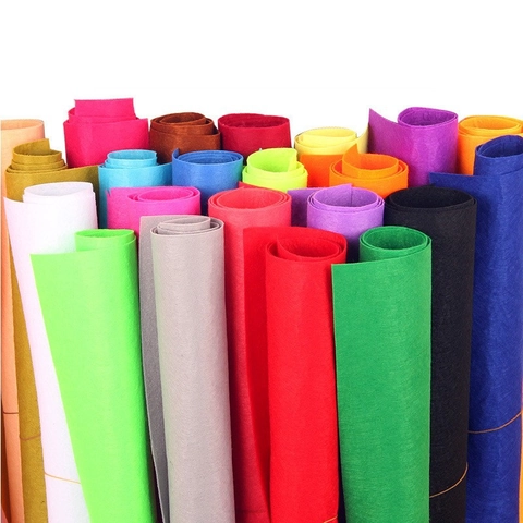 Multi Color Non-woven Felt Fabric Sheets For Kids DIY Handmade Crafts Material Sewing Fabric For Festive Decoration Home Arts