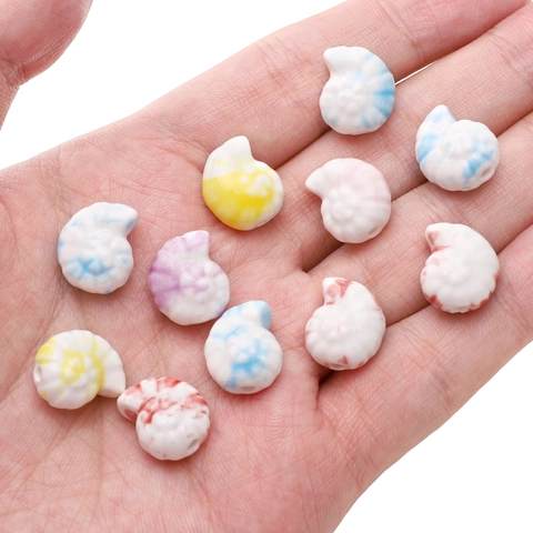 Χάντρες από Κεραμικό Κοχύλι για Κατασκευή Κοσμημάτων DIY Χειροποίητο Βραχιόλι Κολιέ Αξεσουάρ Σχήμα Κοχυλιού Μάρμαρο