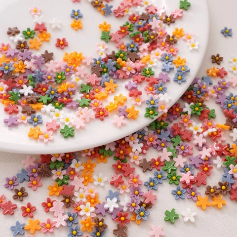 Simpatiche Toppe a Forma di Fiore in Resina Mini Materiali per Creazioni Fai-da-te per Orecchini Accessori per Capelli Decorazione per Cover Telefono