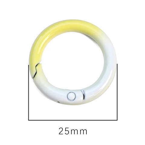 Gradient Color Alloy Spring O Ring Round Buckles Open Connector Rings For DIY Keychain Bag Accessories Jewelry Making Findings