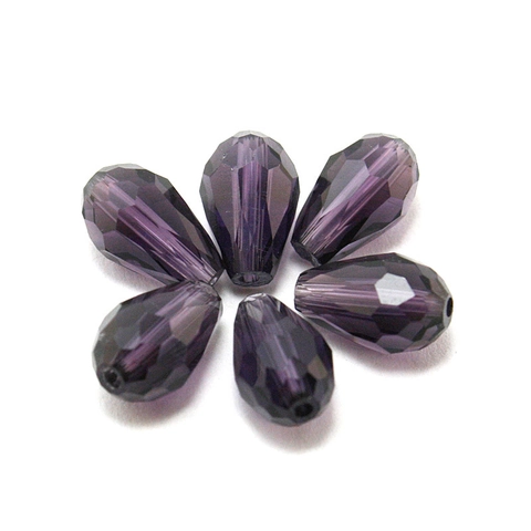 Perles en Verre en Forme de Goutte Facettées Cristal Perles en Vrac pour Collier Bracelet Boucle d'Oreille Bijoux DIY