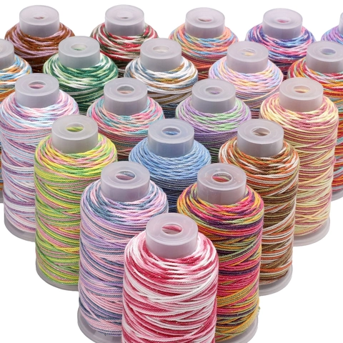 Variegated Cotton Craft Cord With Gold Wire For DIY Bracelet Making Mobile Phone Lanyard Handmade Decorative Weaving String Material