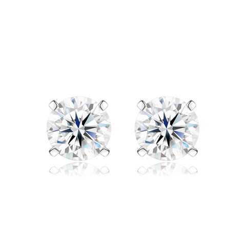 S925 Sterlingsilber Labordiamant Moissanit Ohrstecker Für Damen Herren Klassischer Rundschliff Krappenfassung Minimalistischer Schmuck