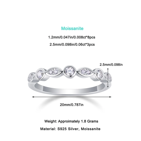 S925 Sterlingsilber Moissanit Ring Für Damen Marquise Schliff Wellenband Funkelnd Eingelegt Verlobung Hochzeit Schmuck Fingerring Geschenk