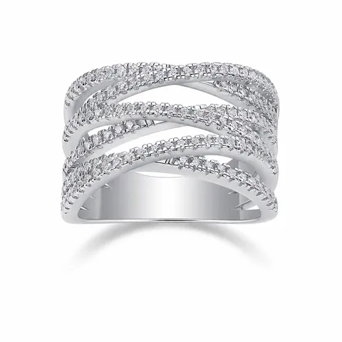 S925 Sterling Silver Multi Layer Cross Moissanite Ring For Women Pavé Inlaid Engagement Wedding Elegant Jewelry Ring