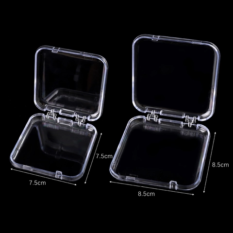 Transparante Plastic Sieraden Opbergdoos Flip Deksel Heldere Organizer Voor Kralen Oorbellen Kleine Ambachtelijke Artikelen Set