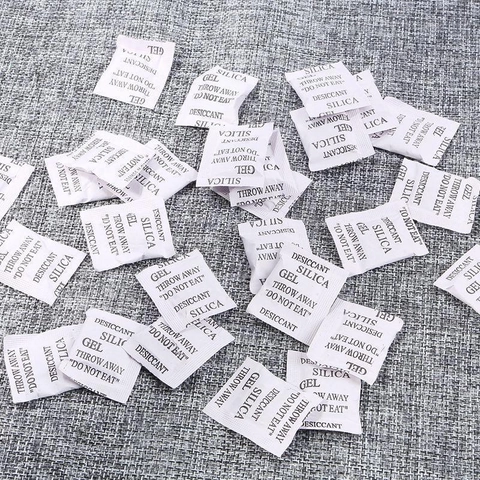 Bolsas Desecantes de Gel de Sílice Blanco Absorbente de Humedad para Joyería Almacenamiento de Accesorios Deshumidificador
