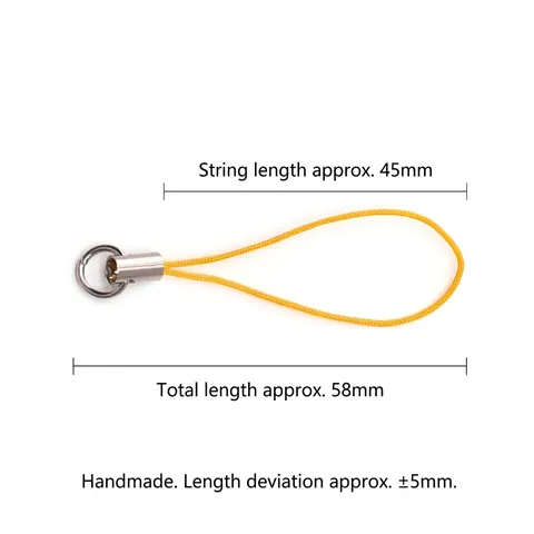 Braided Polyester Mobile Phone Lanyard DIY Keychain Accessory Metal Connector Ring Lobster Clasp Bag Hanging Cord Decoration