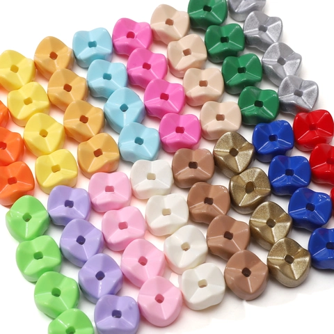Acrylic Spray Painted Gear Shaped Beads Colorful Flower Spacer Beads For DIY Jewelry Making Bracelet Necklace Accessories