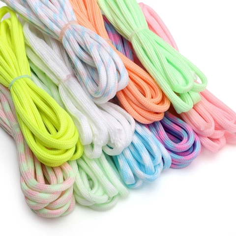 Luminous Seven Strand Core Nylon Braided Rope For Handmade Bracelet Necklace Jewelry Making DIY Crafting Colorful String