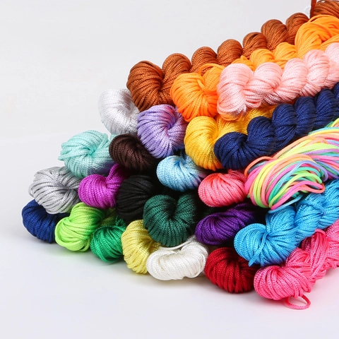 Cordon à Bijoux en Nylon Pour Bricolage Bracelet Collier Tressé Fil de Nœud Chinois Couleur Accessoires de Bijouterie