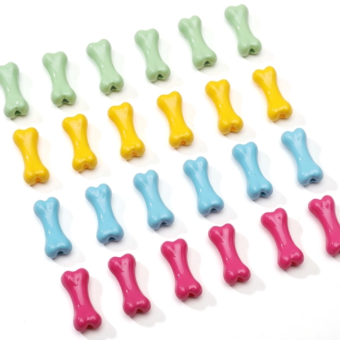 Perline in Acrilico a Forma di Osso per Creazione di Gioielli DIY Colorate Verniciate Sfuse per Bracciali Collane Accessori