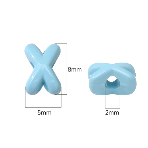 Acryl Lackierte X-Form Zwischenperlen Süßigkeitenfarben Kreuz Lose Perlen Für DIY Armband Halskette Schmuckherstellung Zubehör
