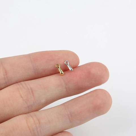Alloy Teardrop Pendants Water Drop Metal Extension Chain Ends Charms For DIY Necklace Bracelet Earring Jewelry Making Accessory