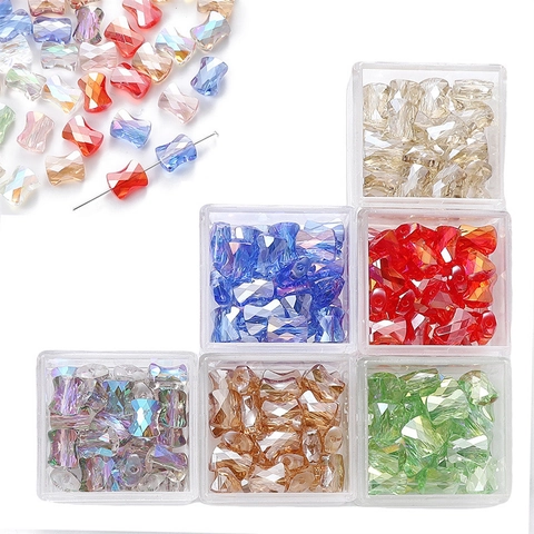 Gefacetteerde Strikvorm AB Gecoate Glazen Kralen Voor DIY Sieraden Maken Armband Ketting Handgemaakte Kristallen Knutselspullen