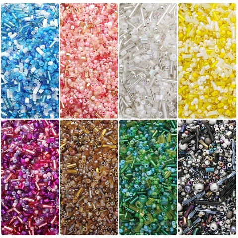 Gemischte Stile Farben Glas Saatperlen Stiftperlen Für DIY Schmuckherstellung Armbänder Halsketten Lose Zwischenperlen Zubehör