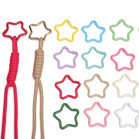 Alloy Star Carabiner Hook Keychain Star-Shaped Spring Buckle DIY Jewelry Finding Bag Pendant Jewelry Accessories