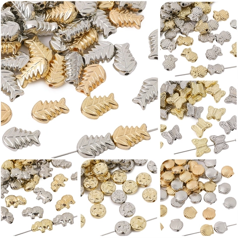 DIY Gegalvaniseerde Plastic Kralen Visgraat Hart Ster Olifant Schelp Vlinder Uil Sieraden Maken Benodigdheden