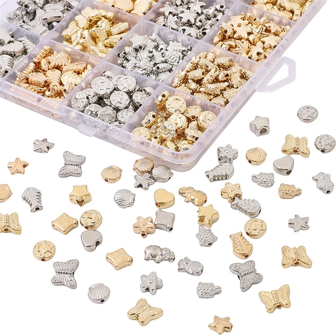 DIY Glass Animal Shell Owl Spacer Beads Gold Silver Electroplated Loose Beads For Bracelet Necklace Jewelry Making Handicraft Material