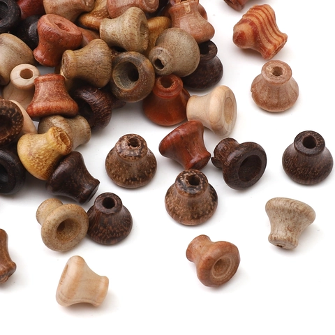 Natuurlijk Houten Vaas Stupa Kralen DIY Sieraden Maken Handgemaakte Armband Ketting Klokvormige Houten Tussenkralen
