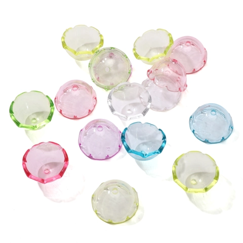 Acrylic Transparent Jellyfish Flower Beads For DIY Jewelry Making Handmade Bracelet Necklace Accessories Craft Supplies