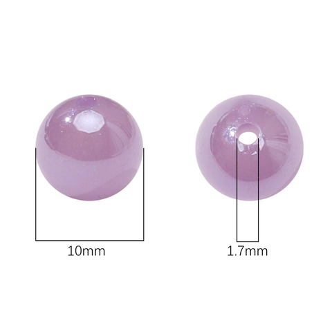 10mm Acrylic Mermaid Iridescent Round Beads AB Aurora Coating For DIY Jewelry Making Bracelet Necklace Decoration Supplies
