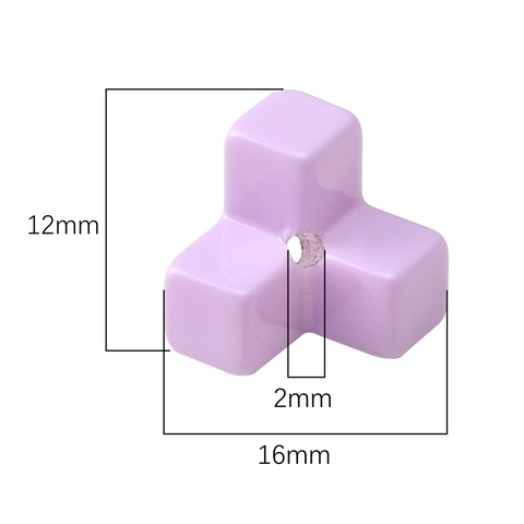 Lacquered Acrylic Block Beads Spliced Tetris Shapes Creamy Colors DIY Handmade Beads For Jewelry Making Phone Chain Accessory