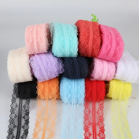 Polyester Lace Trim Wavy Edge Floral Hollow Out Ribbon For DIY Earring Hair Accessories Garment Sewing Decoration Craft