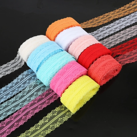 Polyester Lace Trim Wavy Edge Floral Hollow Out Ribbon For DIY Earring Hair Accessories Garment Sewing Decoration Craft