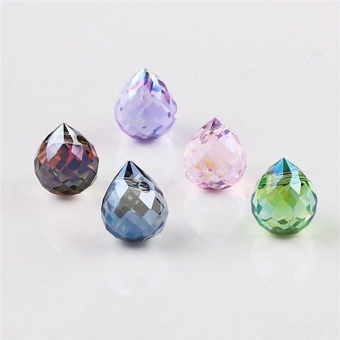 9x8mm Aurora Γυάλινες Κρυστάλλινες Χάντρες Σταγόνα Για DIY Κατασκευή Κοσμημάτων Χειροποίητα Βραχιόλια Κολιέ Αξεσουάρ