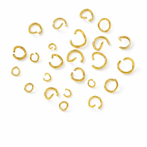 Stainless Steel Open Jump Rings Plated 18K Gold For Jewelry Making DIY Connection Rings Necklace Bracelet Findings Accessory