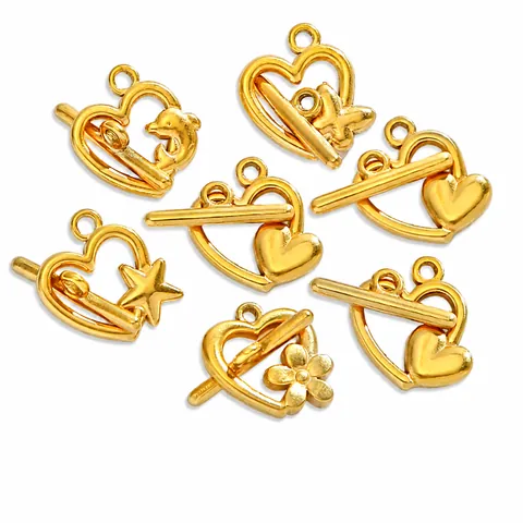 Stainless Steel Heart Toggle Clasp OT Buckle Jewelry Making DIY Findings Heart Dolphin Star Butterfly Flower Shape Connectors