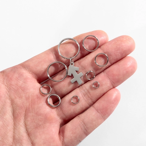 Stainless Steel Split Rings Double Loop Jump Rings Jewelry Making Finding DIY Accessories Keychain Connector Rings