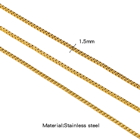 Edelstahl Boxkette Für DIY Schmuckherstellung Halsketten Armbänder Zubehör Minimalistische Quadratische Gliederkette Bastelbedarf