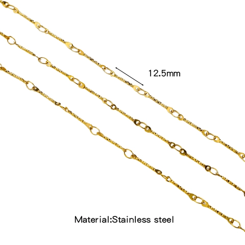Stainless Steel Meteor Ingot Stick DIY Jewelry Chain For Necklace Bracelet Making Gold Silver Vacuum Electroplated Accessory