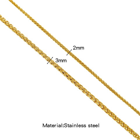 Roestvrij Stalen Tarwe Spiga Ketting Voor DIY Sieraden Maken Goud Zilver Vergulde Metalen Schakelketting Voor Ketting Armband