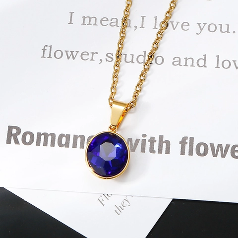 Oval Glass Stainless Steel Pendant 18K Gold Plated Faceted Cut Stone Charm DIY Necklace Earring Jewelry Making Findings