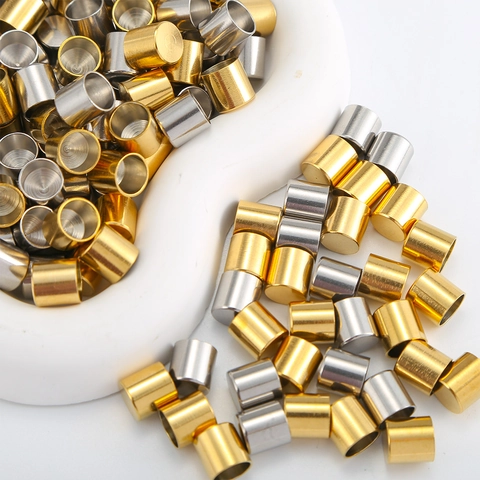 Stainless Steel Cord End Caps DIY Jewelry Making Connectors For Necklace Bracelet Leather Cord End Caps Jewelry Findings