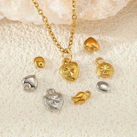 Roestvrijstalen DIY Bedels Voor Het Maken Van Sieraden Verguld Verzilverd Roos Hart Ster Vorm Ketting Armband Accessoires